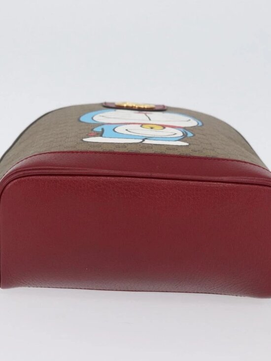 GUCCI Micro GG Supreme Doraemon Backpack PVC Beige Gold 647816 Auth LNZ825SAM main image 12